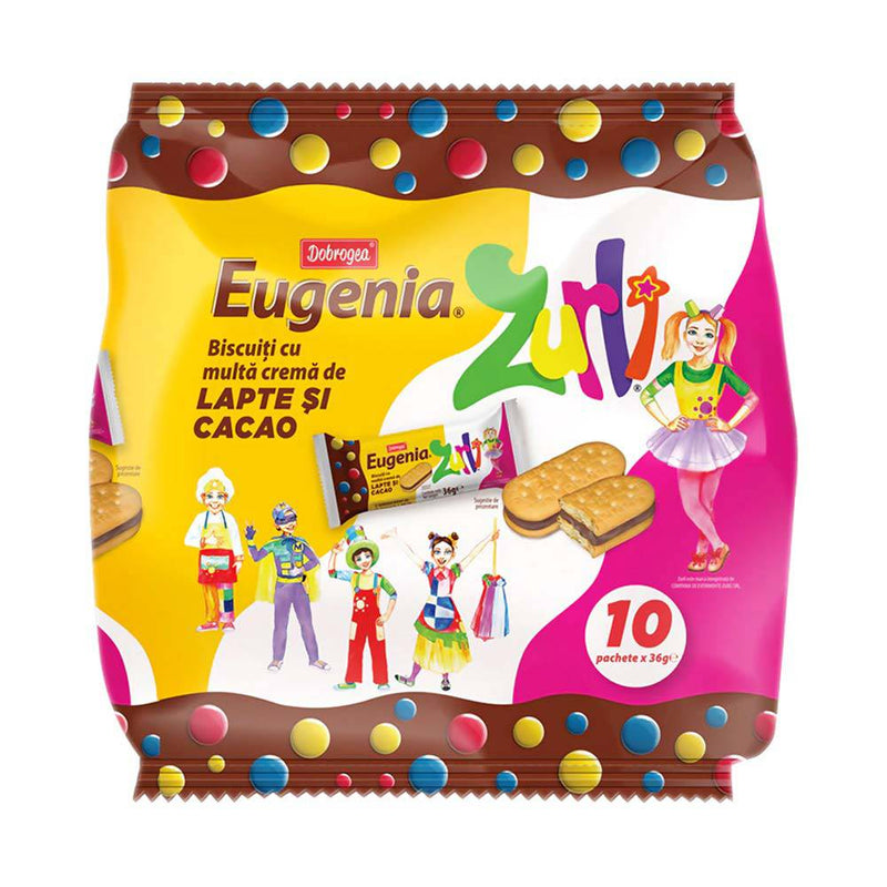 Eugenia Zurli cu crema de lapte si cacao - 10 bucati