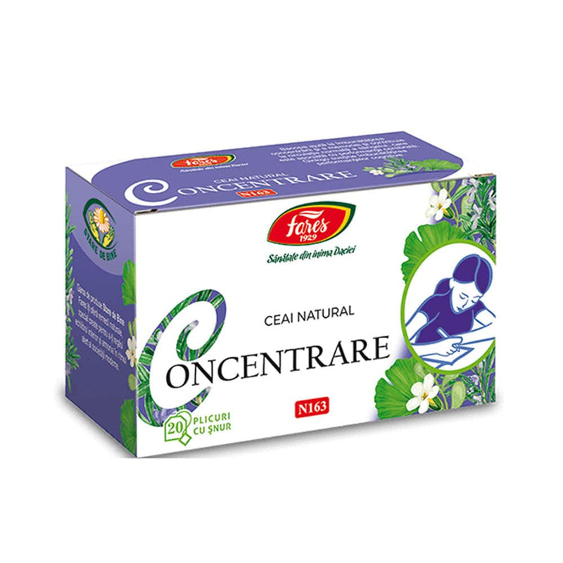 Ceai Concentrare, N163, 20 plicuri, Fares