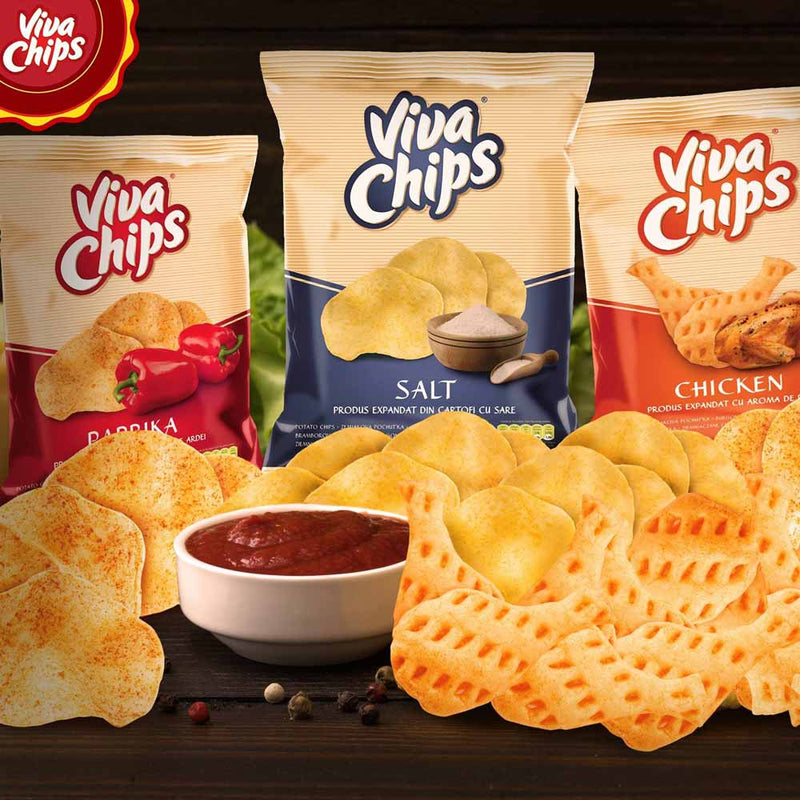 Viva Chips cu aroma de pui - Delumani - Magazin Romanesc 